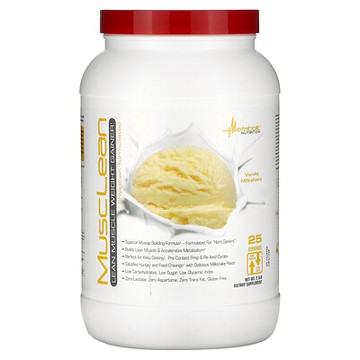 Metabolic Nutrition, MuscLean，瘦肌肉增重粉，香草奶昔味，2.5 磅