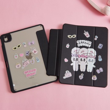 艾絲樂小兔姐妹出遊強悍磁吸iPad三折/Y折保護殼