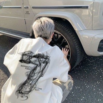 【潮流高街】男生衣服 ins 爆款 數字 新款 夏季 美式 潮牌 印花 短袖 T恤 男女 上衣 潮流 街頭 寬鬆 休閒