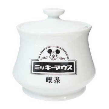 小禮堂 迪士尼 米奇 陶瓷糖罐 340ml (昭和喫茶館)