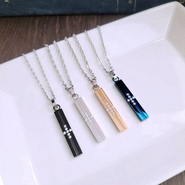 【絕版出清品】一生同行。十字造型白鋼墬飾 墬鍊