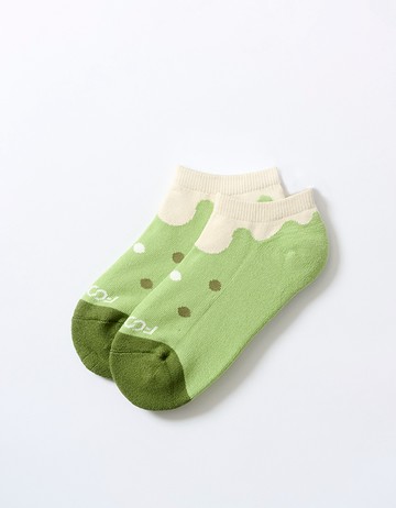 冰淇淋氣墊船短襪(童)- 綠