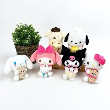 SANRIO 三麗鷗 HEELO KITTY 抱抱好朋友 抱熊 抱動物 絨毛 吊飾