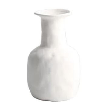 KUIBAO 快豹生活 Goyo 簡約素胚花瓶 G款  白色  瓶身9 x 17cm + 瓶口寬7.5cm