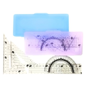 四合一套尺組-紫/藍(隨機出貨)