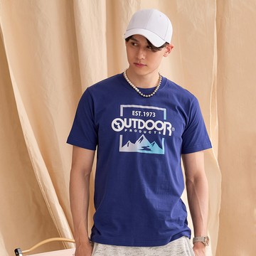 【OUTDOOR】OUTDOOR山峰印花T恤-寶藍色 ODC533MERB (ODCLO)