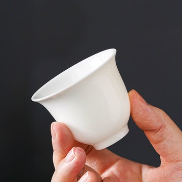 德化白瓷羊脂玉瓷功夫茶杯喝茶小杯子陶瓷單杯茶具茶碗品茗杯定制