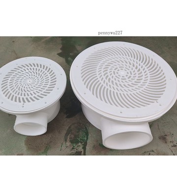 【五金 熱銷】新款高密度養殖魚池圓形囗過濾網馬桶地漏帆布水池110和160排水口 優選