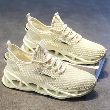 刀鋒男鞋2024新款秋季透氣薄款網面百搭網鞋運動休閑跑步椰子潮鞋