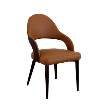 【多瓦娜】克里西皮餐椅/二色橘棕色