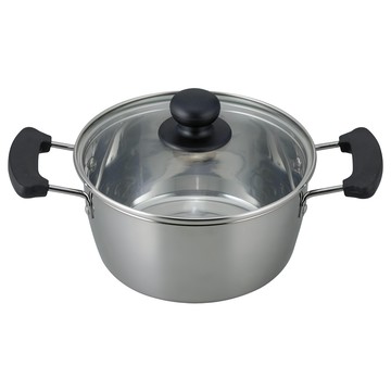 FREIZ 和平 SEED Recido 不鏽鋼雙耳湯鍋 18cm IH爐適用  銀色  1支