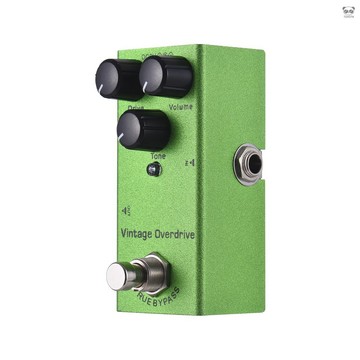 綠色 Vintage overdrive 電吉他效果器 經典過載 單塊效果器 真旁路6.35mm輸入輸出接口 鋁外殼