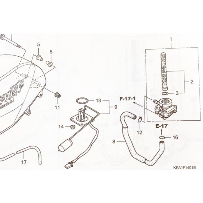 ホーネット250(MC31) ☆車台番号MC31-1152052まで フューエルコック