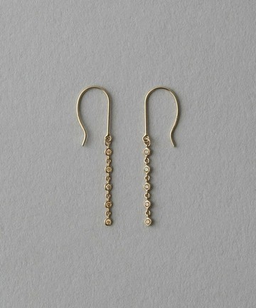 [bijoux] ete  K18RBG 排列棕鑽飾耳環 | 耳環 送禮 情人節 [Rakuten Fashion]