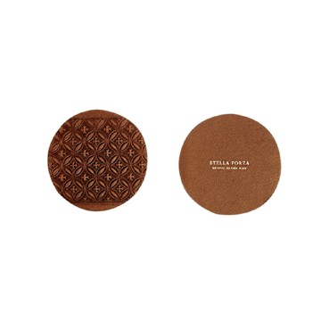 真皮雕花雙面酒杯墊－2入組