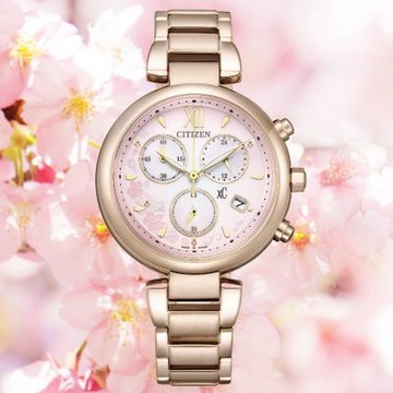 CITIZEN 星辰 xC Hebe田馥甄廣告款 櫻花綻放 光動能 計時 女錶 FB1456-65X 送禮 禮物 推薦