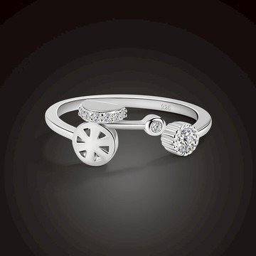 星星戒指通體S925純銀女生小眾高級感指環百搭氣質ins潮戒子禮物