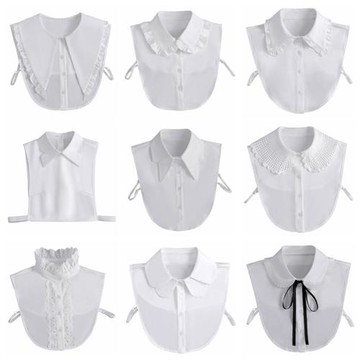 新款百搭荷葉邊襯衣秋冬假領子