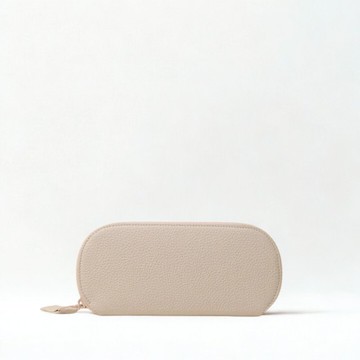 itten-itten 拉鍊長皮夾  暖卡其色