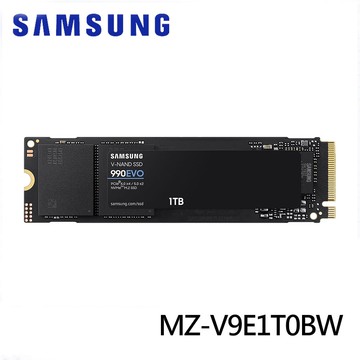 SSD 990 EVO PCIe 5.0 NVMe M.2 1TB固態硬碟(MZ-V9E1T0BW)公司貨