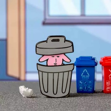 【粉紅兔子】金屬抽拉冰箱貼