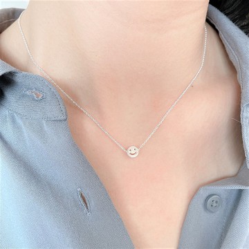 │日常│壞天氣好心情 • 笑臉項鍊 • 純銀項鍊 • 925silver