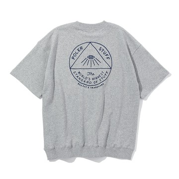 日本限定 POLER SEEKER BAGGY S/S TERRY CREW 探險家寬版厚軟棉毛圈圓領休閒衫 / 灰色