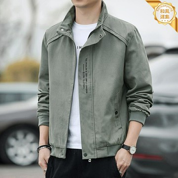 【韓版潮流刺繡】男士夾克 男式外套 工裝外套 秋季外套 休閒夾克 寬鬆百搭 立體刺繡 多口袋設計 秋季日常穿搭