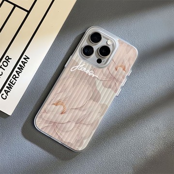 免運+隔日🚚行李箱紋手機殼 油畫兩朵花 適用蘋果17promax 16Pro 15plus 14 13 12 11防摔