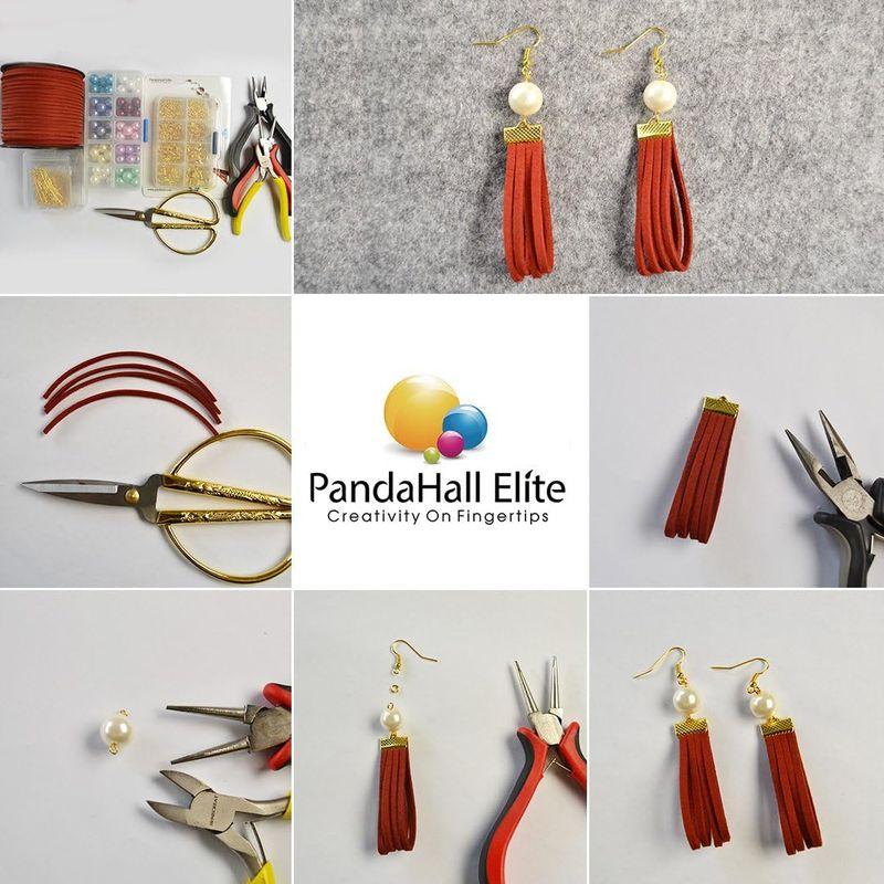 PandaHall Elite 約5m 色 茶系6色セット 4x1.5mm スエード コード 人工合成 革ひも 合皮平革紐 チョーカー オリジナル