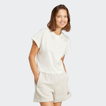 ADIDAS 愛迪達 阿迪達斯 多功能 吸濕排汗 女 運動上衣 短袖上衣- 白 W ALL SZN TEE - JJ1243