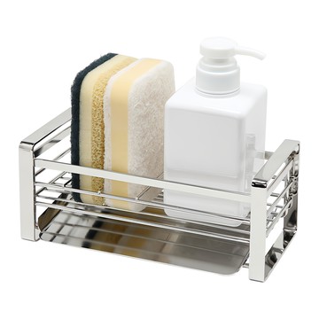 Inex Nuevo 不鏽鋼菜瓜布洗碗精架  銀色  1個