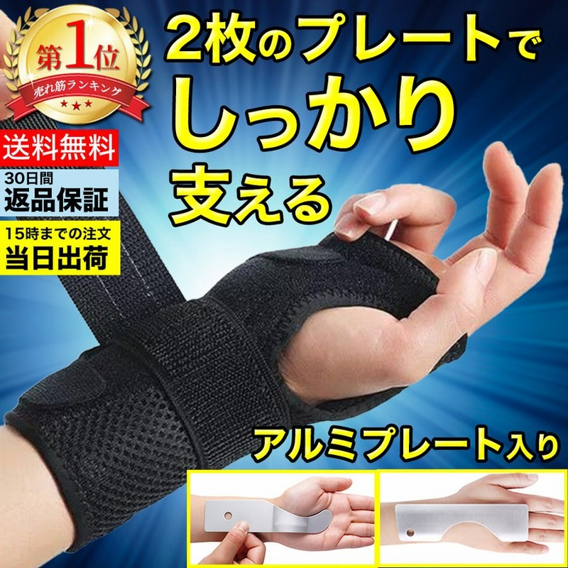 リストバンド リストブレース 手根管症候群の手首の捻挫に 親指スタビライザー
