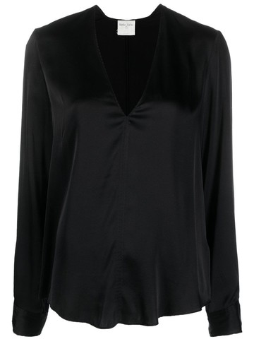 Forte Forte Stretch Silk Satin Long Sleeve Top