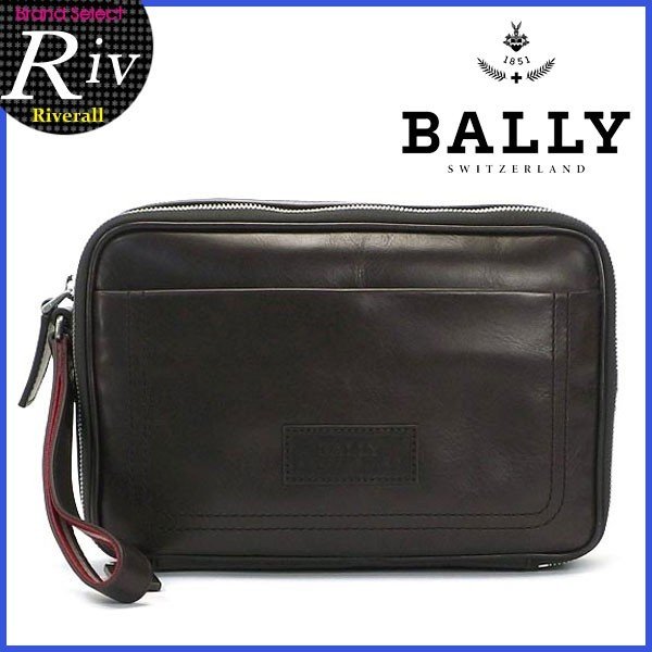 B】BALLY SecondBag Black｜バリー セカンドバッグ 黒 革 - トラベルバッグ