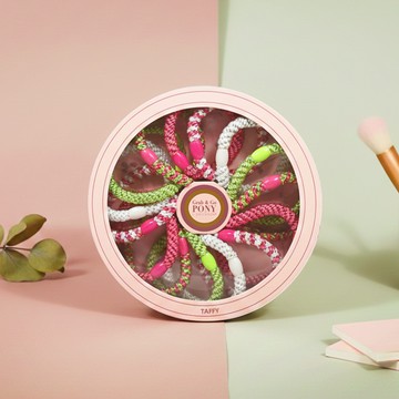 L. ERICKSON 彈力髮圈/髮束 TAFFY 粗版 圓盤15入禮盒