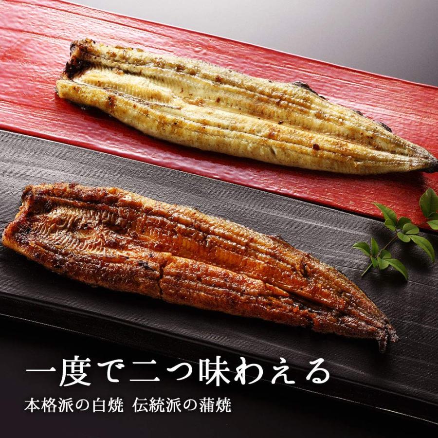 うなぎの夏目商店 国産 豊橋うなぎ 蒲焼 白焼 紅白 味わいセット 大155-167g×各1尾 [大盛2人前] たれ・山椒付 [化粧箱]