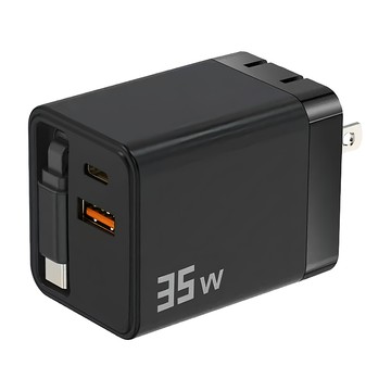 UTA 摺疊電源供應器 IC15  黑色  TC/USB  1個
