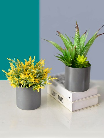 簡約創意仿真多肉小盆栽桌面迷你擺件家居客廳植物裝飾品假花綠植