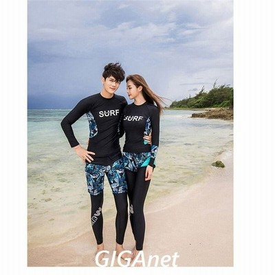 フィットネス水着 カップル ペア水着 体型カバー ラッシュガード セット レディース 長袖 フィットネス セパレート メンズ3点 レディース3点セット 通販 Lineポイント最大get Lineショッピング
