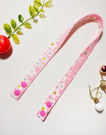 親膚純棉*寬版*防丟口罩掛繩/掛帶/口罩繩(兔子)