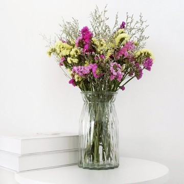 客廳桌面干花天然森系花束ins擺設裝飾玫瑰花勿忘我情人草永生花