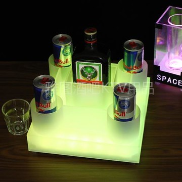 雅圖 野格酒座野格發光洋酒座鹿頭紅牛發光底座酒吧夜場KTV洋酒架