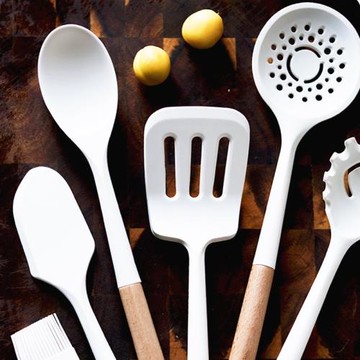 耐高溫硅膠鍋鏟 不粘鍋琺瑯鍋專用鏟子烘焙刮刀飯鏟大湯勺牛排夾