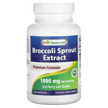 Best Naturals, 西蘭花芽提取物，1,000 毫克，120 粒膠囊（每粒膠囊 500 毫克）