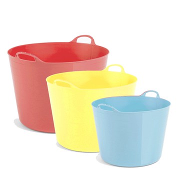 紐西蘭 TAURUS - 多功能軟式泡澡桶-3入組-大粉+中黃+小藍