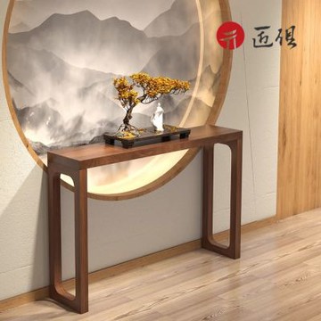 新中式玄關實木長條桌 手工製作 松木打造 140x30x85CM 實木長條桌 玄關桌 邊桌 實木桌