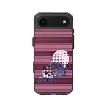 iPhone Air Clear (相機按鈕) 酷墨灰 - The Wildlife Collection 動物野境系列 - 大熊貓 - 線條版