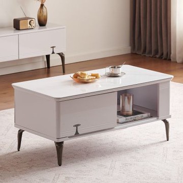 MUNA家居  黛米拉3.3尺玻璃大茶几/E28-100   100X50X45cm