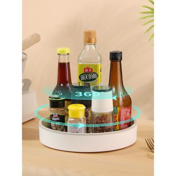 旋轉調料置物架廚房臺面多功能鹽醬油瓶罐調味料收納轉盤家用4052